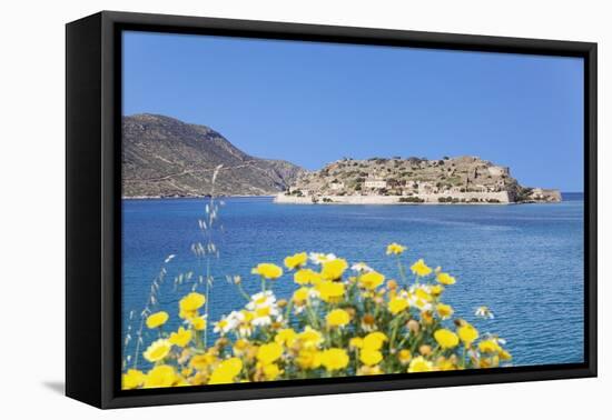 Spinalonga Island (Kalidon), Former Leper Colony, Gulf of Mirabello-Markus Lange-Framed Premier Image Canvas