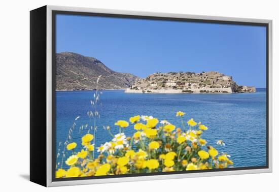 Spinalonga Island (Kalidon), Former Leper Colony, Gulf of Mirabello-Markus Lange-Framed Premier Image Canvas