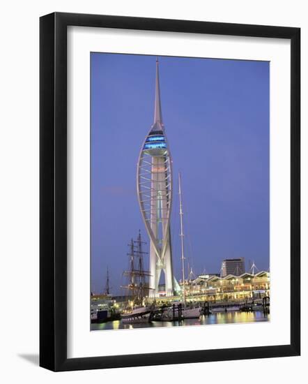 Spinnaker Tower at Twilight, Gunwharf Quays, Portsmouth, Hampshire, England, United Kingdom, Europe-Jean Brooks-Framed Photographic Print