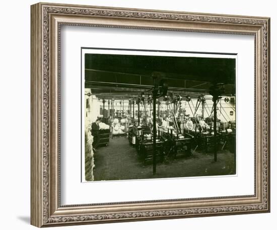 Spinning Mill in Leas, Combing Shed, 1923-English Photographer-Framed Photographic Print