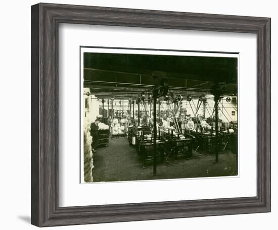 Spinning Mill in Leas, Combing Shed, 1923-English Photographer-Framed Photographic Print