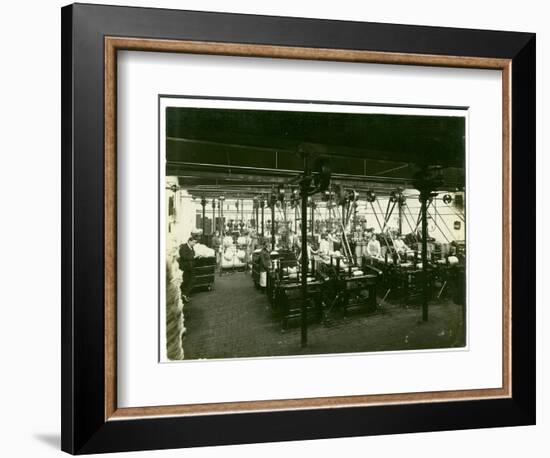 Spinning Mill in Leas, Combing Shed, 1923-English Photographer-Framed Photographic Print