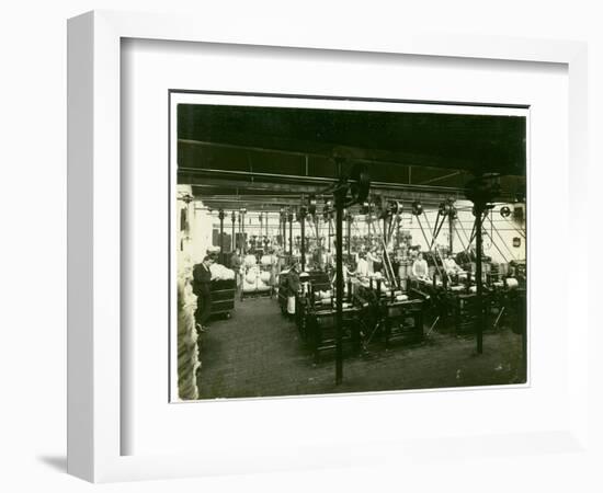 Spinning Mill in Leas, Combing Shed, 1923-English Photographer-Framed Photographic Print