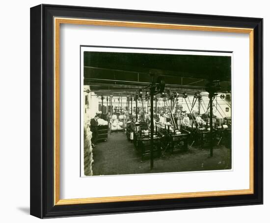 Spinning Mill in Leas, Combing Shed, 1923-English Photographer-Framed Photographic Print