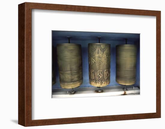 Spinning Prayer Wheels Is Said to Send Your Prayers to Heaven for Tibetan Buddhists-Paul Dymond-Framed Photographic Print