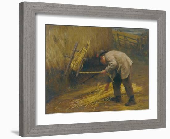 Spinning Thatch Bands, 1883-Frederick George Cotman-Framed Giclee Print