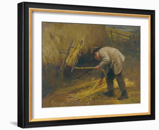 Spinning Thatch Bands, 1883-Frederick George Cotman-Framed Giclee Print