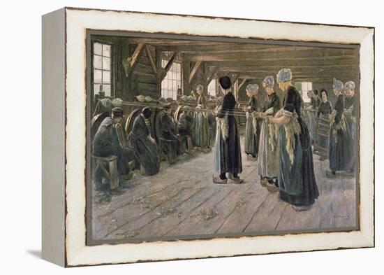 Spinning Workshop in Laren, 1889-Max Liebermann-Framed Premier Image Canvas