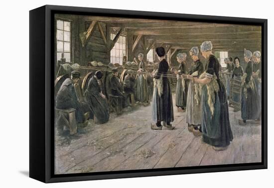 Spinning Workshop in Laren, 1889-Max Liebermann-Framed Premier Image Canvas