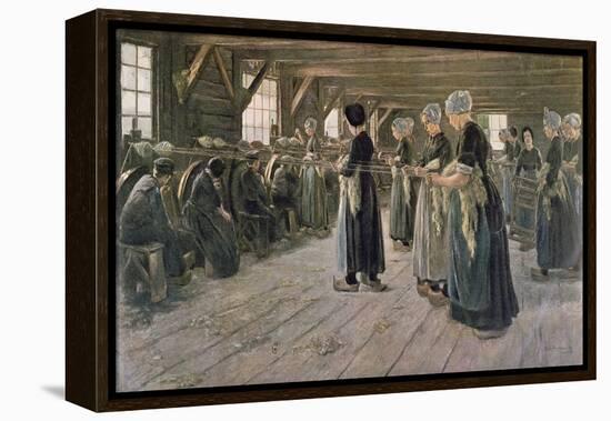 Spinning Workshop in Laren, 1889-Max Liebermann-Framed Premier Image Canvas