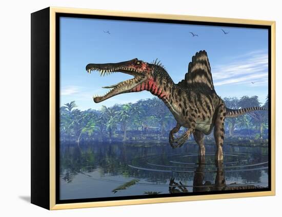 Spinosaurus Dinosaur, Artwork-Walter Myers-Framed Premier Image Canvas