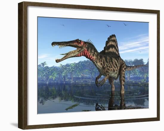 Spinosaurus Dinosaur, Artwork-Walter Myers-Framed Photographic Print