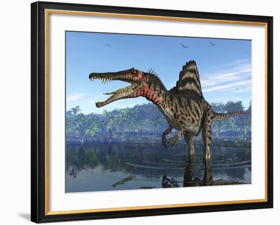 Spinosaurus Dinosaur, Artwork-Walter Myers-Framed Photographic Print