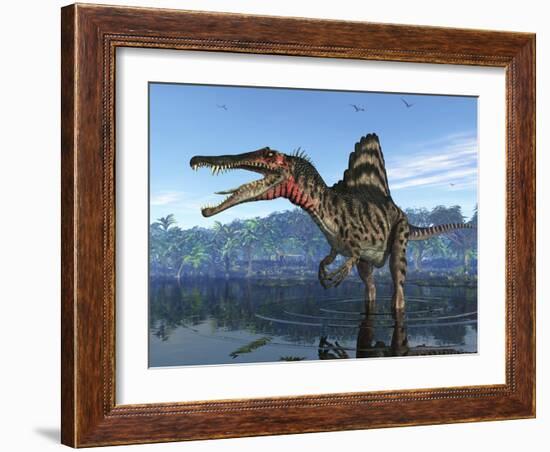 Spinosaurus Dinosaur, Artwork-Walter Myers-Framed Photographic Print