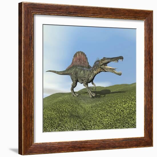 Spinosaurus Dinosaur-null-Framed Art Print