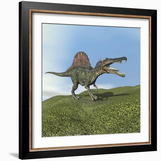 Spinosaurus Dinosaur-null-Framed Art Print