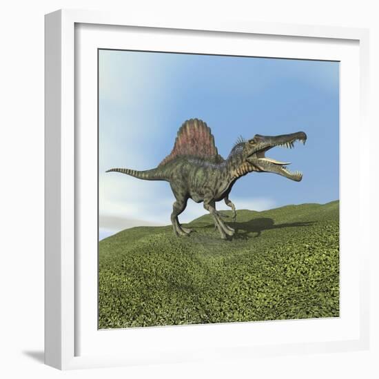 Spinosaurus Dinosaur-null-Framed Art Print