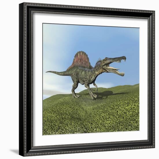 Spinosaurus Dinosaur-null-Framed Art Print