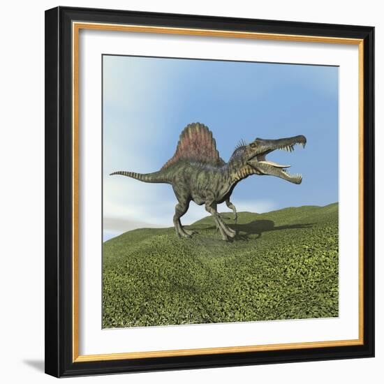 Spinosaurus Dinosaur-null-Framed Art Print