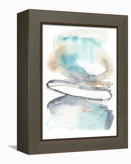 Spiral Bloom I-Jennifer Goldberger-Framed Stretched Canvas