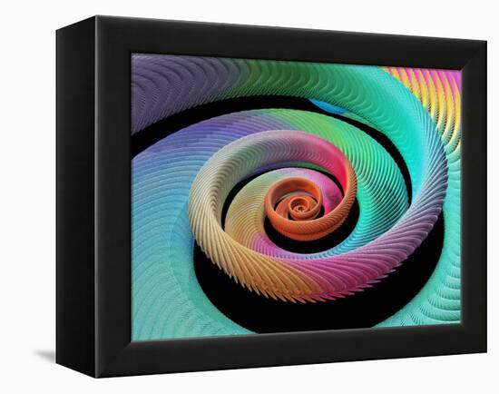 Spiral Fractal-Laguna Design-Framed Premier Image Canvas