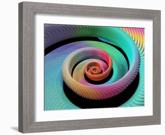 Spiral Fractal-Laguna Design-Framed Premium Photographic Print