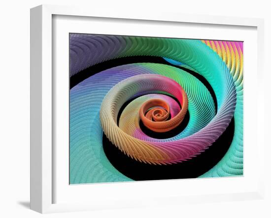 Spiral Fractal-Laguna Design-Framed Premium Photographic Print