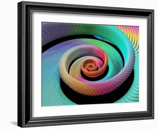 Spiral Fractal-Laguna Design-Framed Premium Photographic Print