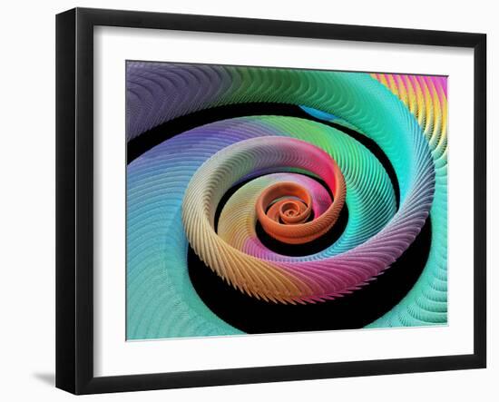 Spiral Fractal-Laguna Design-Framed Photographic Print