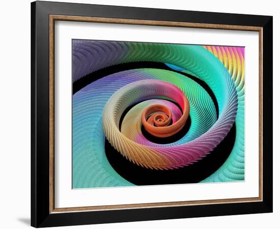 Spiral Fractal-Laguna Design-Framed Photographic Print