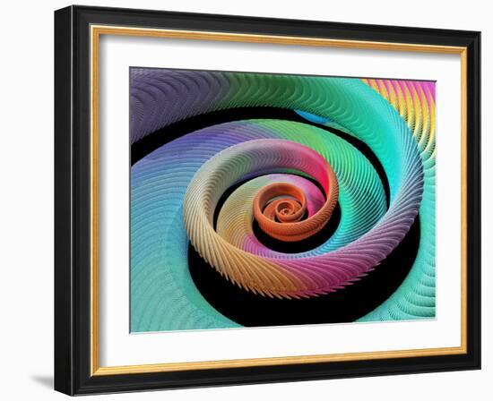 Spiral Fractal-Laguna Design-Framed Photographic Print