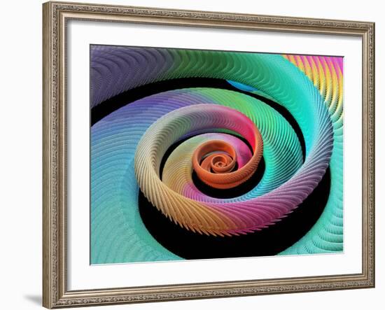 Spiral Fractal-Laguna Design-Framed Photographic Print