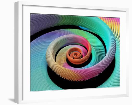 Spiral Fractal-Laguna Design-Framed Photographic Print