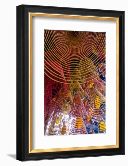 Spiral Incense Sticks at Ong Temple, Can Tho, Mekong Delta, Vietnam, Indochina-Yadid Levy-Framed Photographic Print