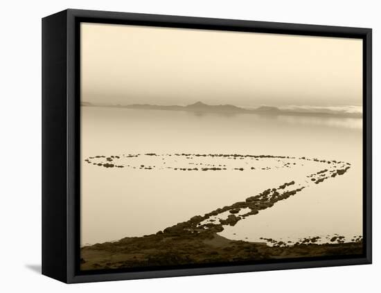 Spiral Jetty Above Great Salt Lake, Utah, USA-Scott T. Smith-Framed Premier Image Canvas