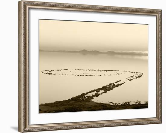 Spiral Jetty Above Great Salt Lake, Utah, USA-Scott T. Smith-Framed Photographic Print