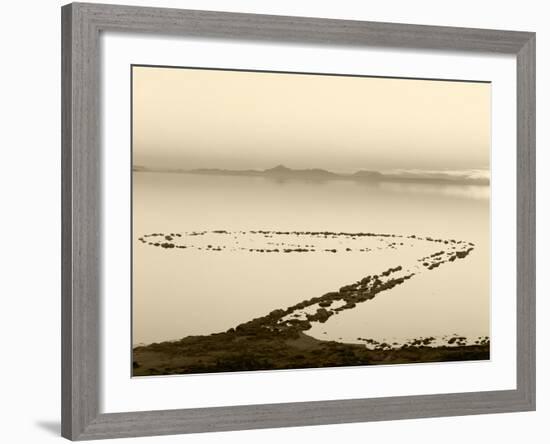 Spiral Jetty Above Great Salt Lake, Utah, USA-Scott T. Smith-Framed Photographic Print