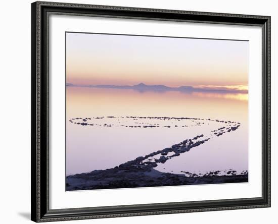 Spiral Jetty Above Great Salt Lake, Utah, USA-Scott T^ Smith-Framed Photographic Print
