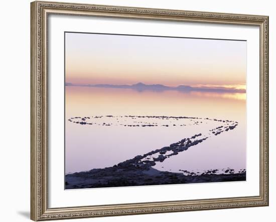 Spiral Jetty Above Great Salt Lake, Utah, USA-Scott T^ Smith-Framed Photographic Print