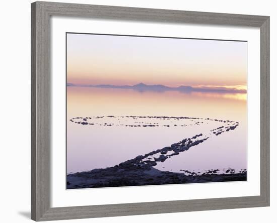 Spiral Jetty Above Great Salt Lake, Utah, USA-Scott T^ Smith-Framed Photographic Print