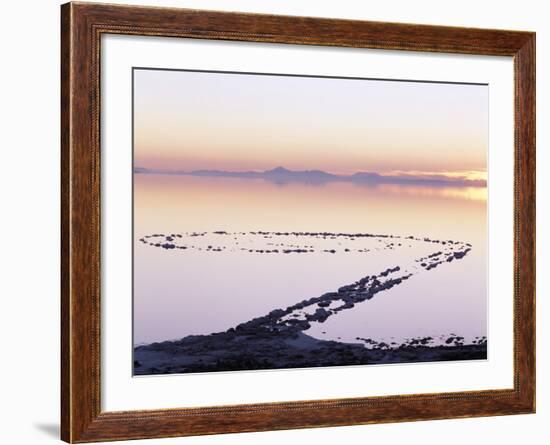 Spiral Jetty Above Great Salt Lake, Utah, USA-Scott T^ Smith-Framed Photographic Print