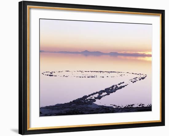 Spiral Jetty Above Great Salt Lake, Utah, USA-Scott T^ Smith-Framed Photographic Print