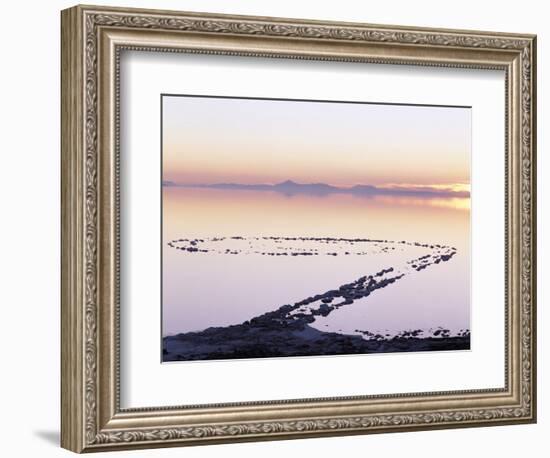 Spiral Jetty Above Great Salt Lake, Utah, USA-Scott T^ Smith-Framed Photographic Print