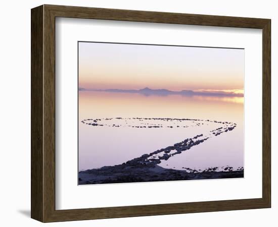 Spiral Jetty Above Great Salt Lake, Utah, USA-Scott T^ Smith-Framed Photographic Print