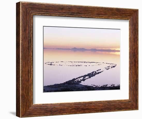 Spiral Jetty Above Great Salt Lake, Utah, USA-Scott T^ Smith-Framed Photographic Print