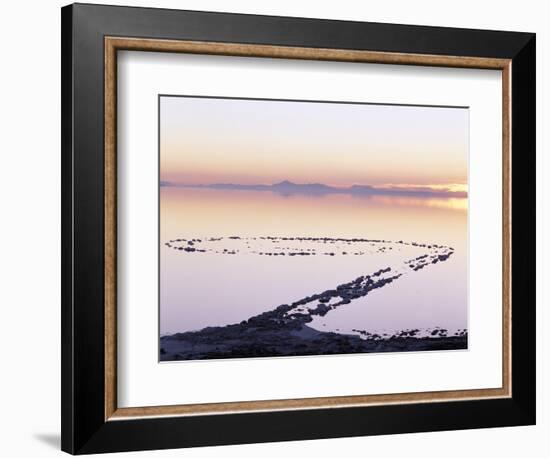 Spiral Jetty Above Great Salt Lake, Utah, USA-Scott T^ Smith-Framed Photographic Print