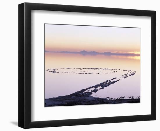 Spiral Jetty Above Great Salt Lake, Utah, USA-Scott T^ Smith-Framed Photographic Print