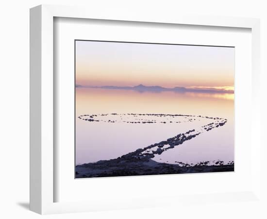 Spiral Jetty Above Great Salt Lake, Utah, USA-Scott T^ Smith-Framed Photographic Print