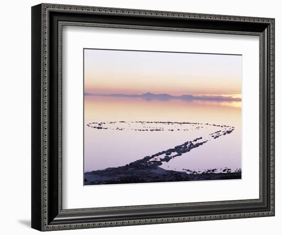 Spiral Jetty Above Great Salt Lake, Utah, USA-Scott T^ Smith-Framed Photographic Print