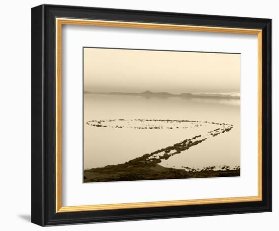 Spiral Jetty Above Great Salt Lake, Utah, USA-Scott T. Smith-Framed Photographic Print